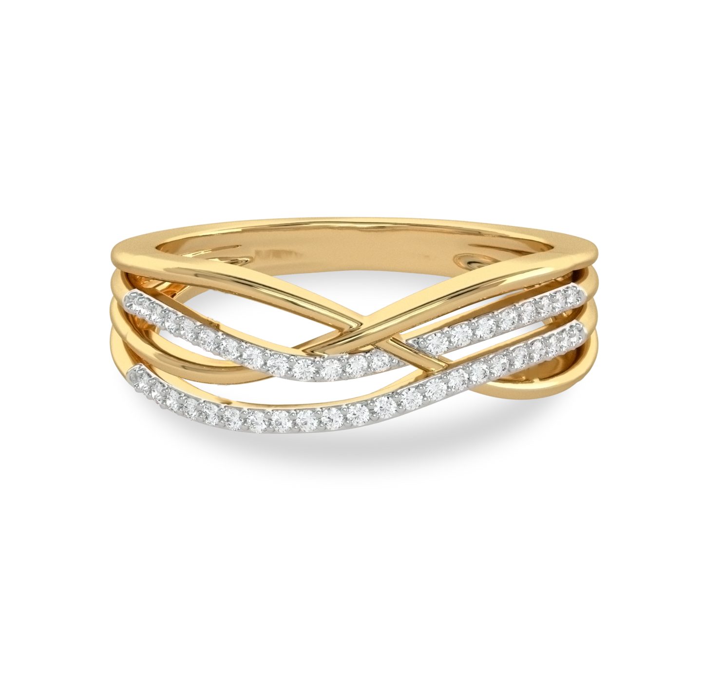 Delia Criss Cross Diamond Ring