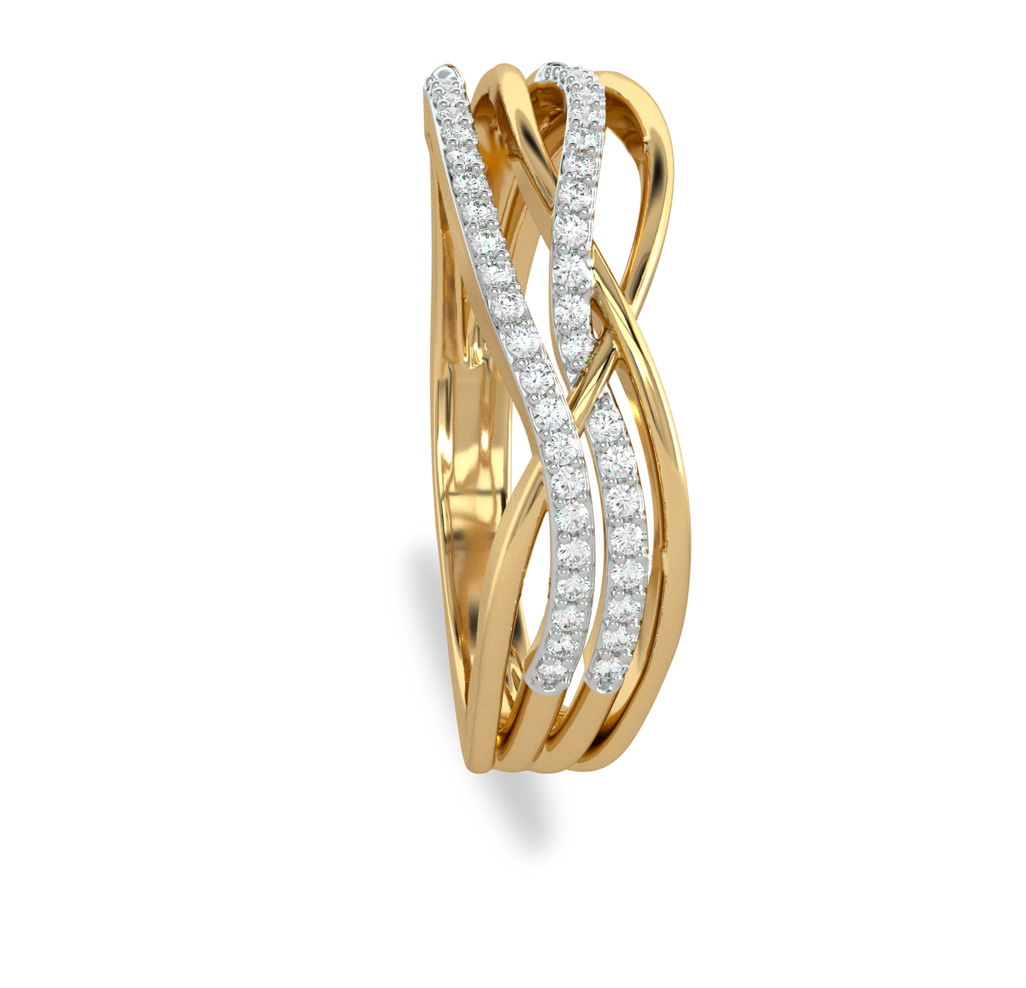 Delia Criss Cross Diamond Ring