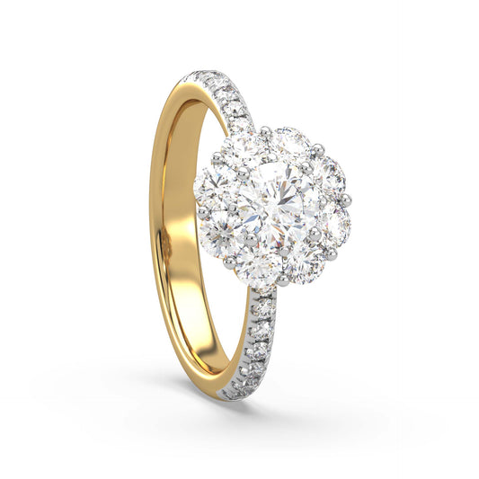 Jocinda Flower Solitaire Diamond Ring