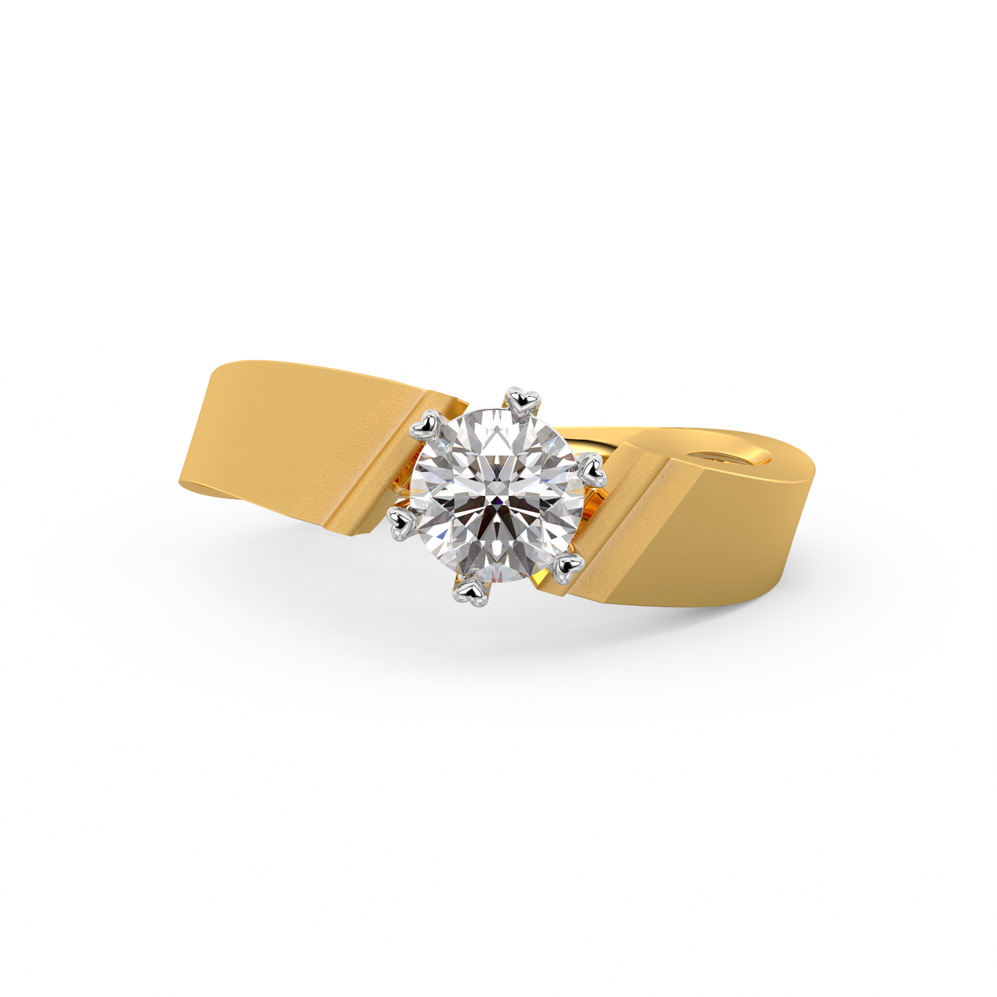 Diamond Ring for her in Yellow & White Gold DRG22571