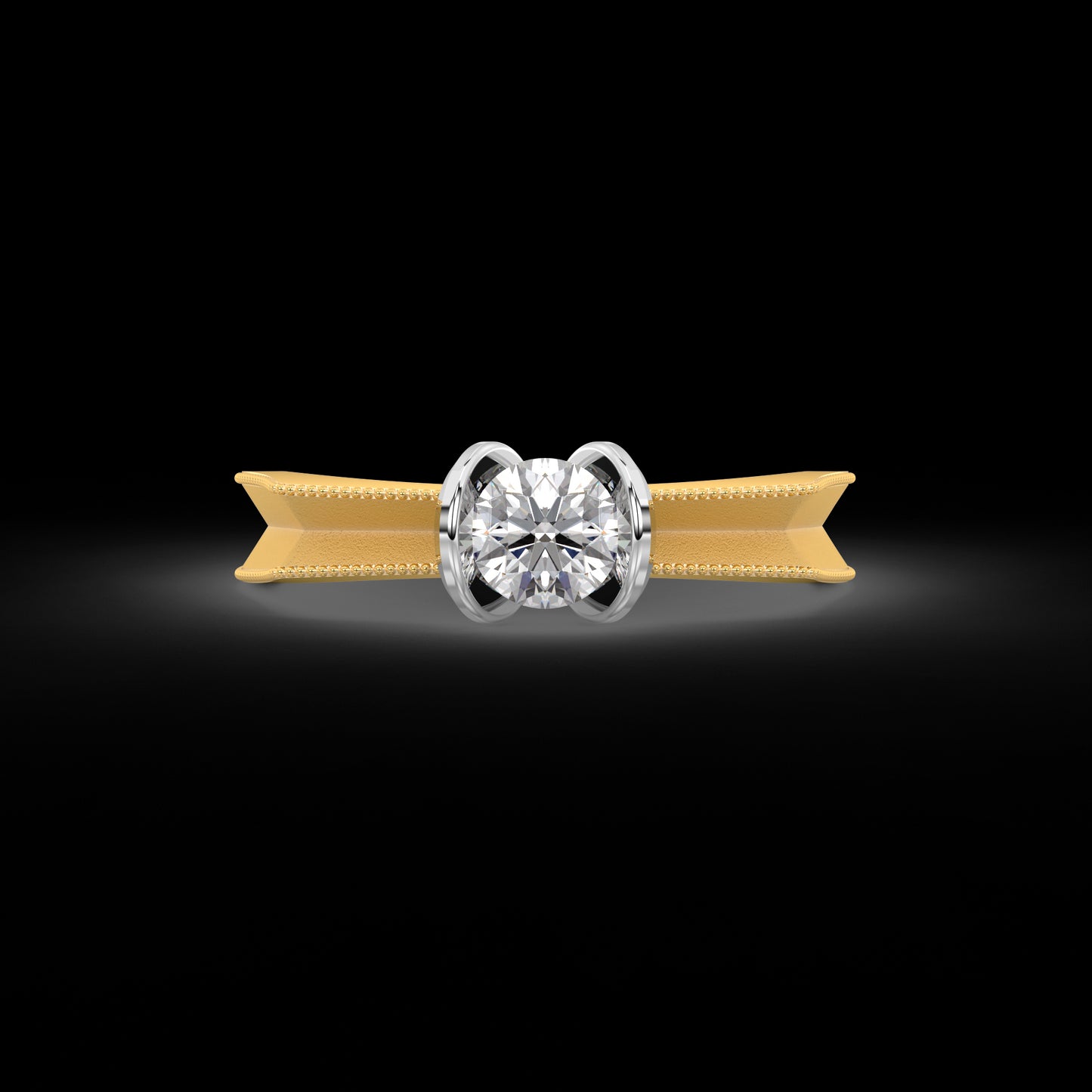 Diamond Ring for her in Yellow & White Gold DRG22575