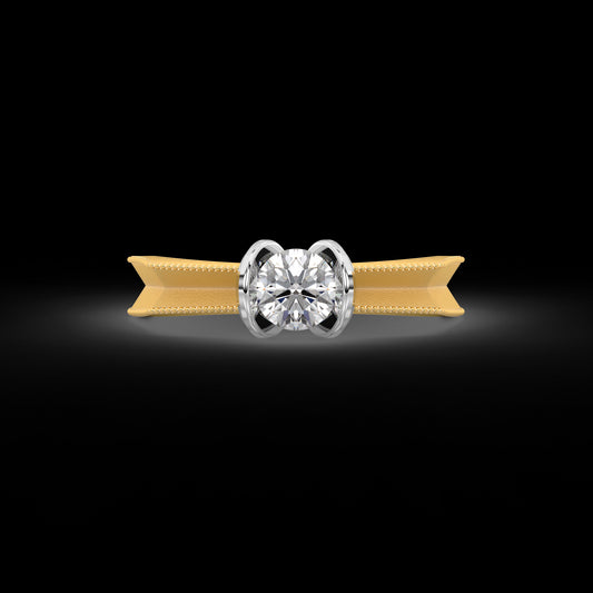 Diamond Ring for her in Yellow & White Gold DRG22575