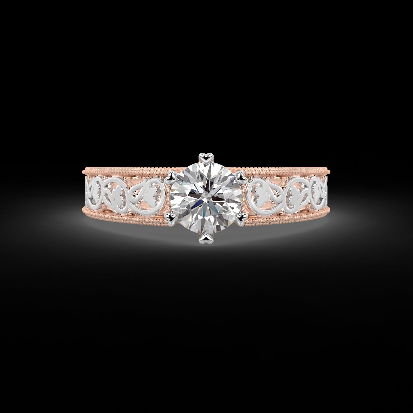 Diamond Ring for her in Rose & White Gold DRG22576