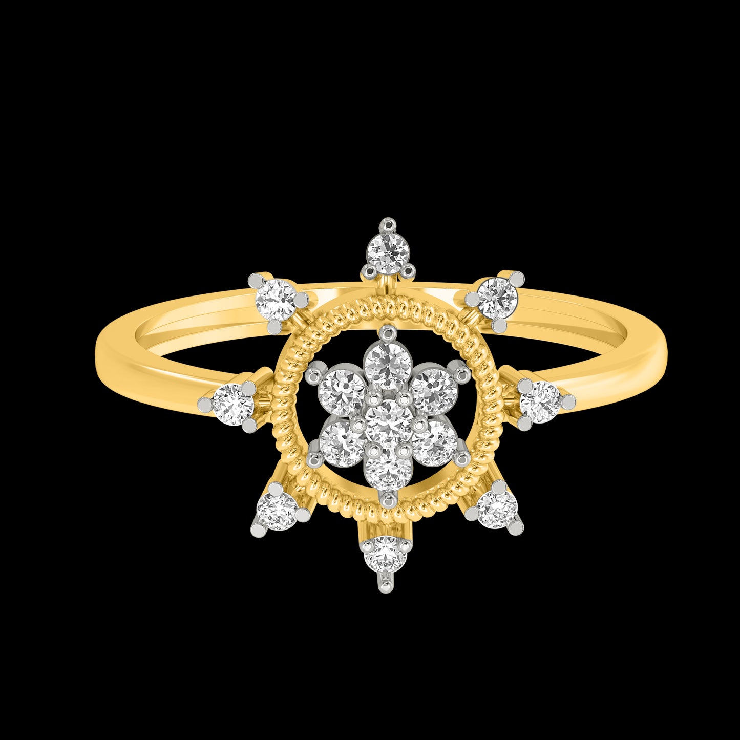 Diamond Ring for her in Yellow Gold DRG22622