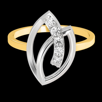 Diamond Ring for her in Yellow & White Gold DRG22634