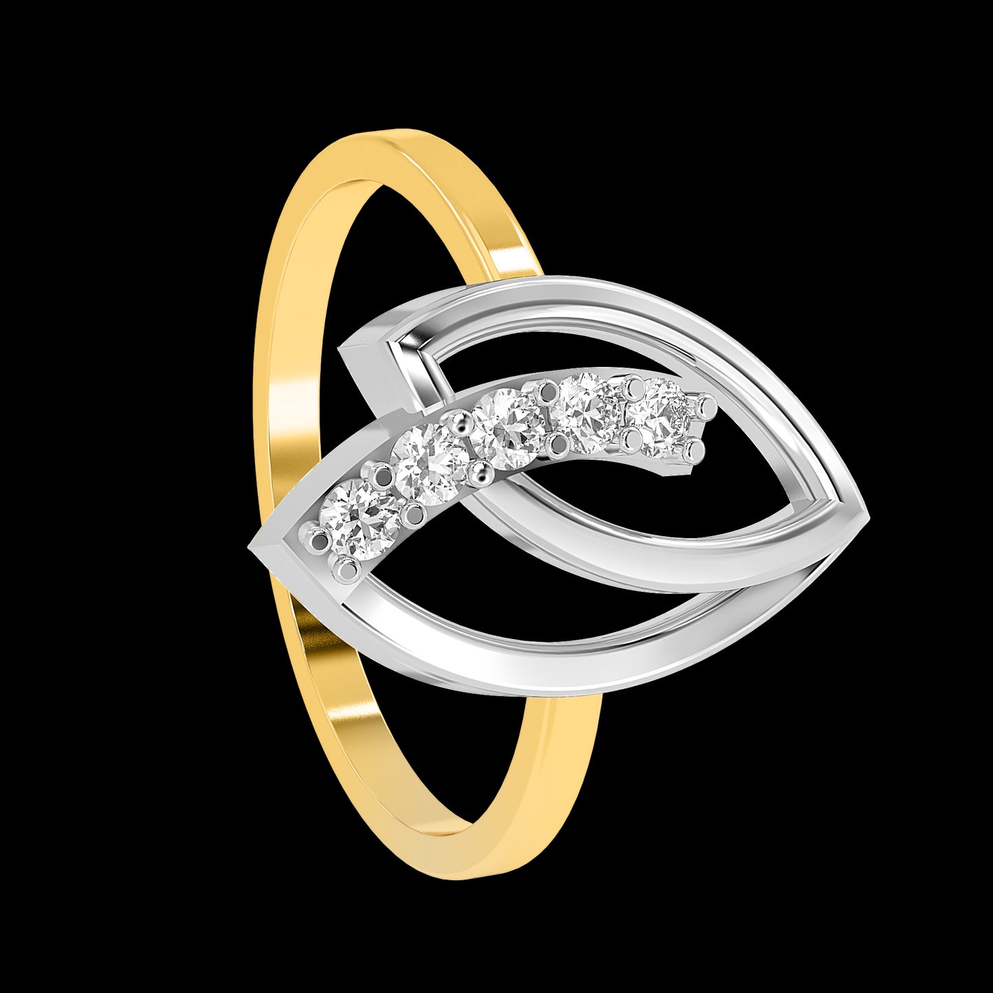 Diamond Ring for her in Yellow & White Gold DRG22634