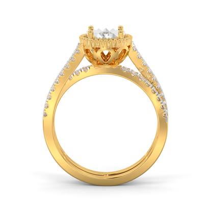 Diamond Ring for her in Yellow & White Gold DRG22642