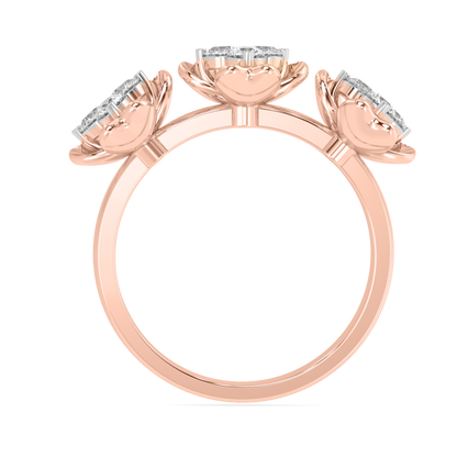 Diamond Ring for her in White & Rose Gold DRG22645