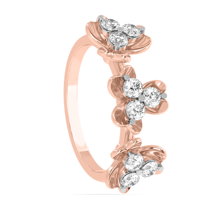 Diamond Ring for her in White & Rose Gold DRG22645