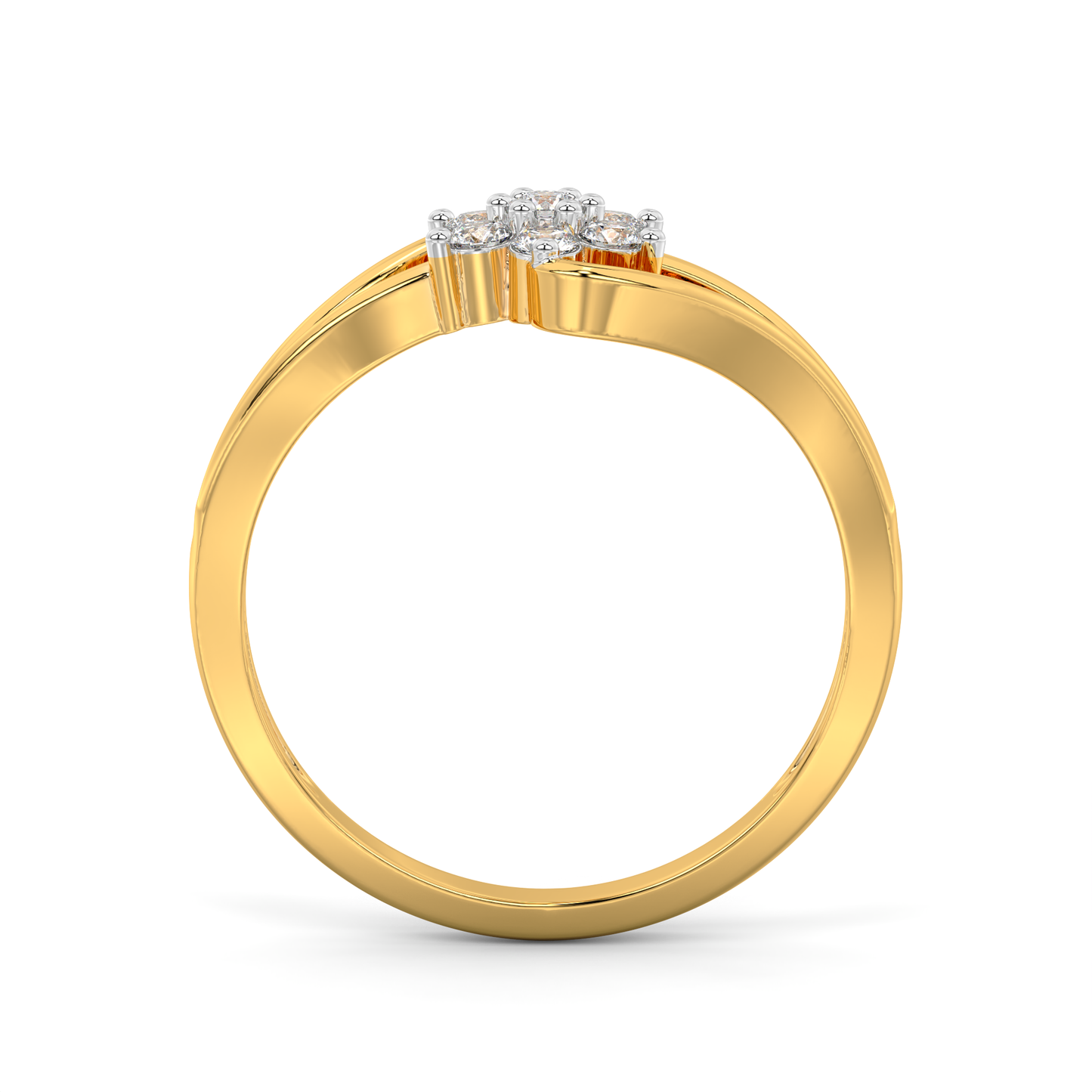 Diamond Ring for her in Yellow & White Gold DRG22656