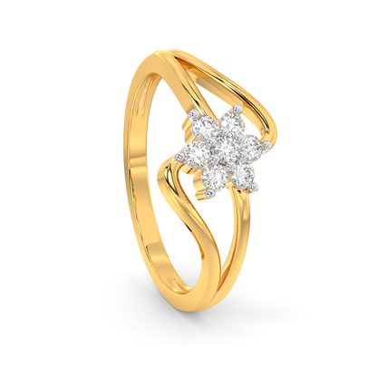 Diamond Ring for her in Yellow & White Gold DRG22656