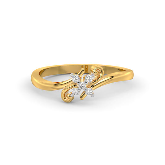 Diamond Ring for her in Yellow & White Gold DRG22673