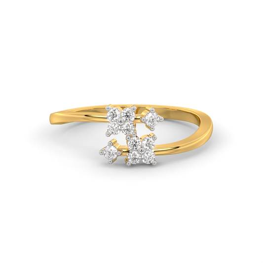 Diamond Ring for her in Yellow & White Gold DRG22693