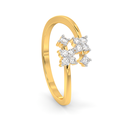 Diamond Ring for her in Yellow & White Gold DRG22693