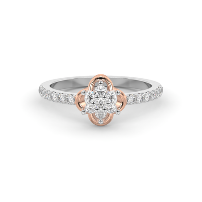 Diamond Ring for her in White & Rose Gold DRG22701