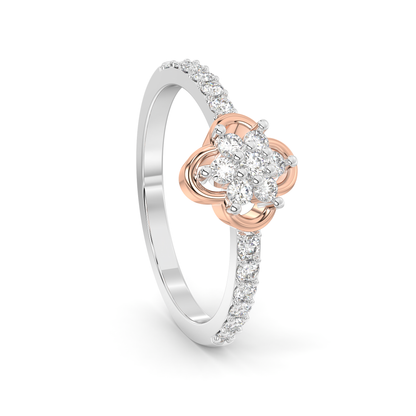 Diamond Ring for her in White & Rose Gold DRG22701