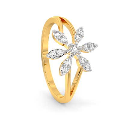 Diamond Ring for her in Yellow & White Gold DRG22707