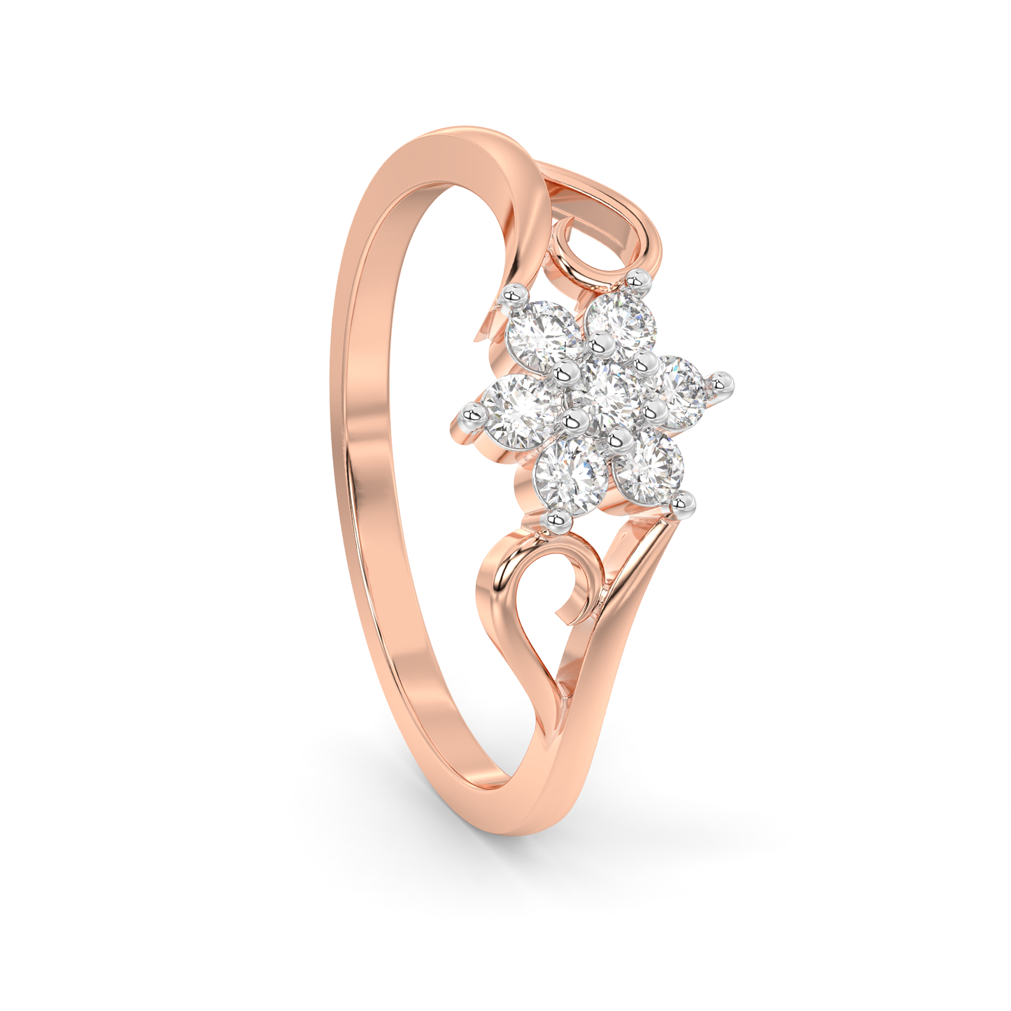 Diamond Ring for her in Rose & White Gold DRG22712