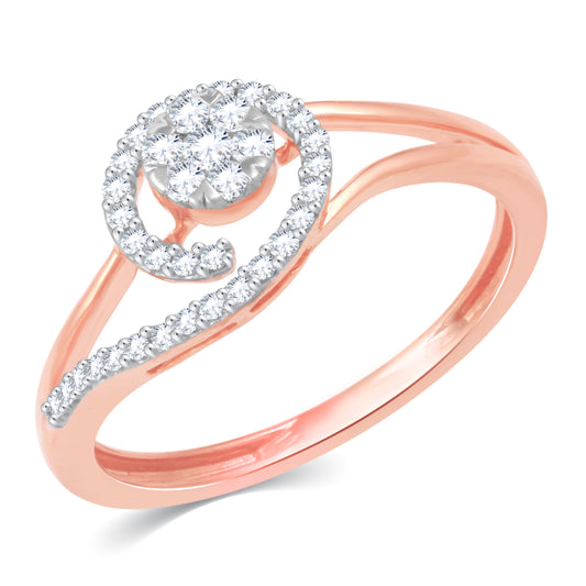 Diamond Ring for her in Rose Gold - DRG23036