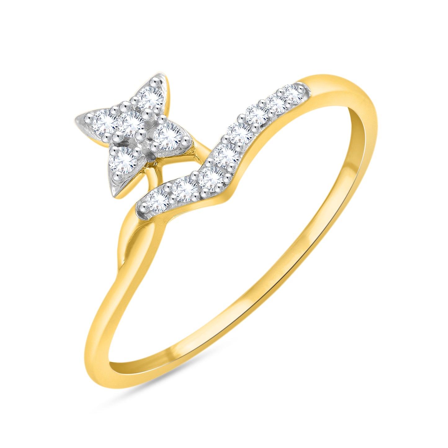 Diamond Ring for her in Yellow Gold DRG23354