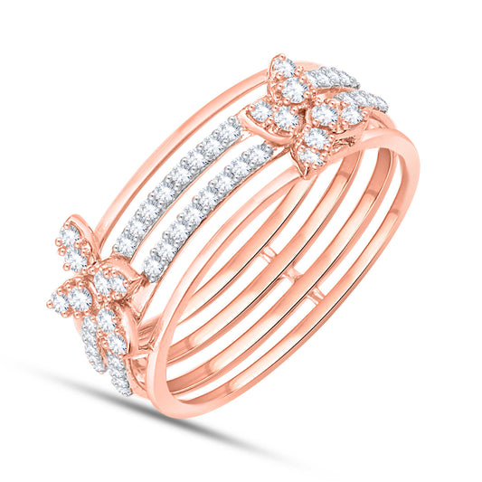 Diamond Ring for her in Rose Gold DRG23407