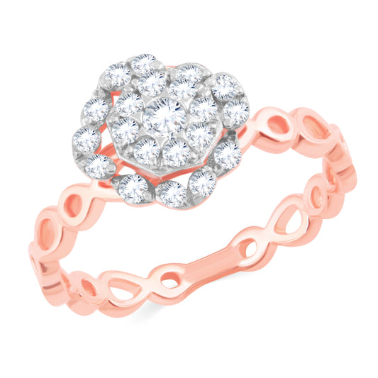 Diamond Ring for her in Rose Gold DRG23517