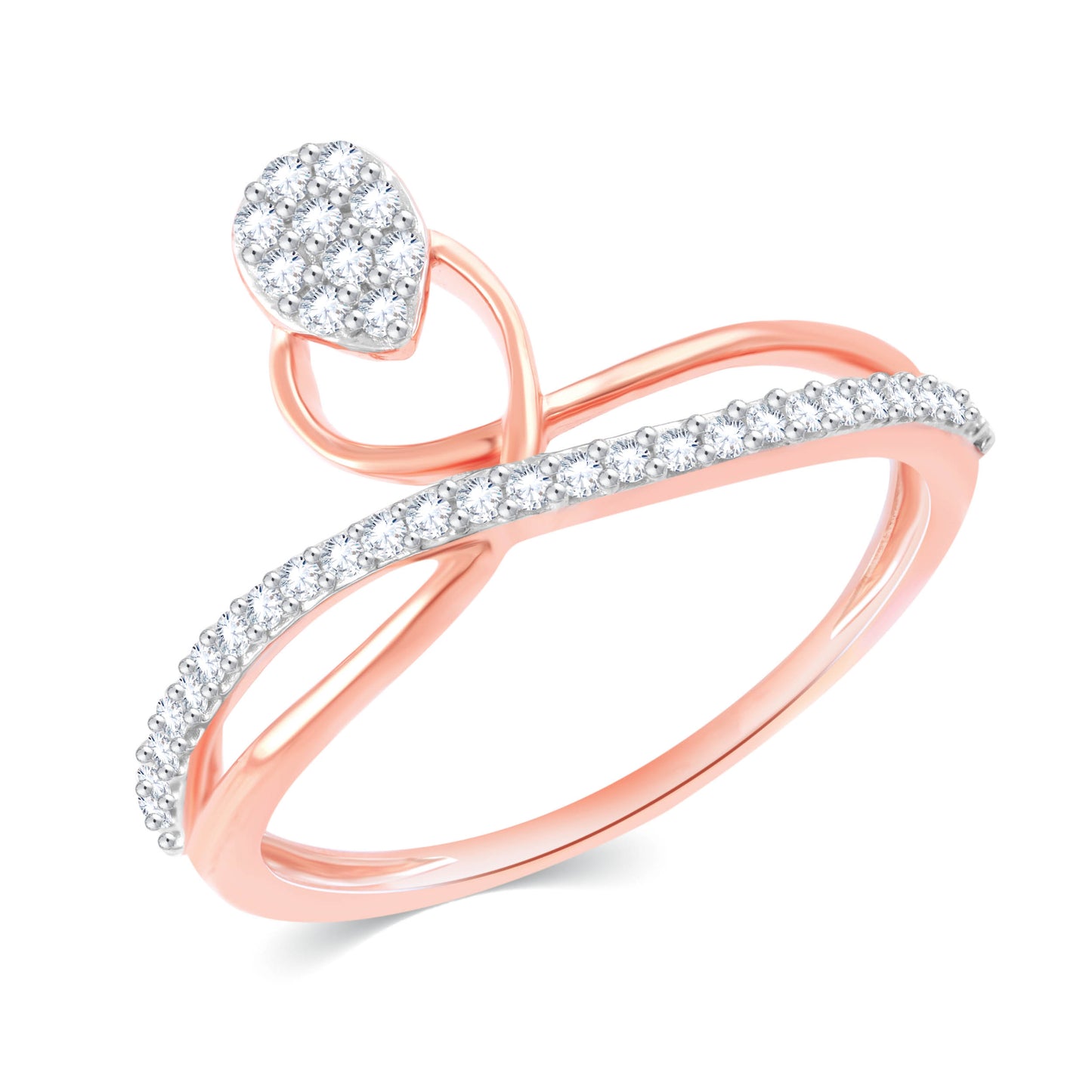 Diamond Ring for her in Rose Gold DRG23565