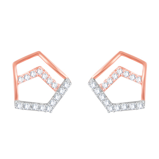 Diamond Earring for her in Rose Gold DSE23028