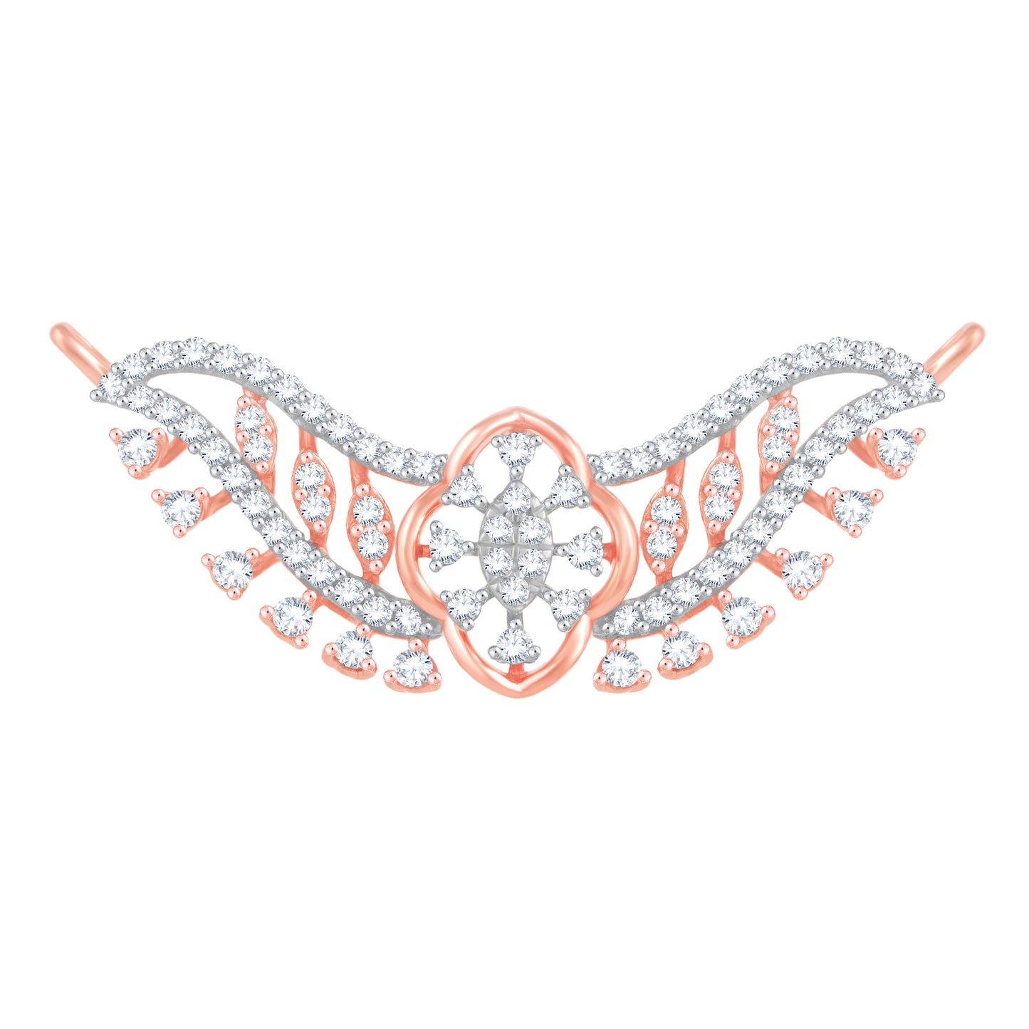 Diamond Mangalsutra Pendant for her in Rose Gold DTN22067