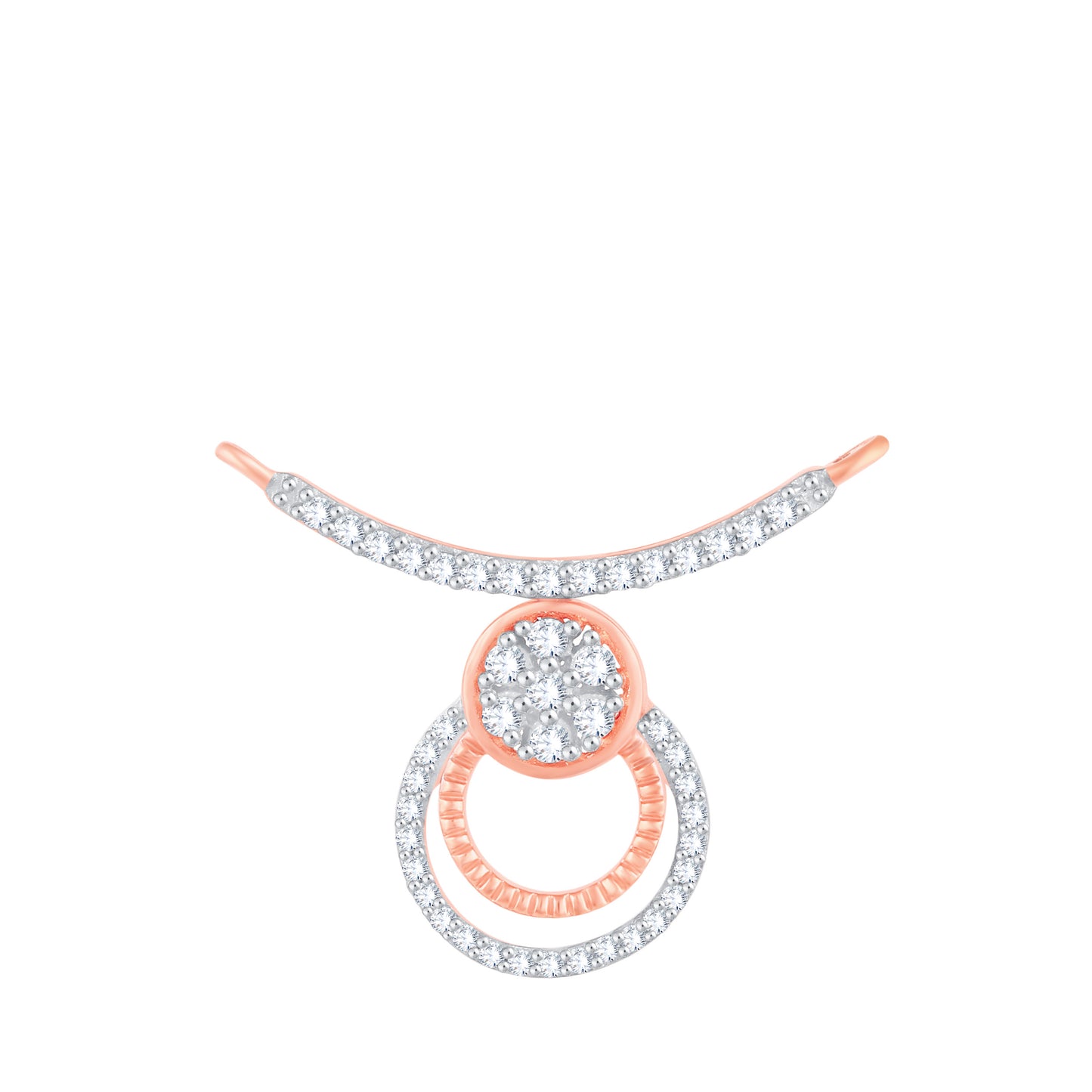 Diamond Mangalsutra Pendant for her in Rose Gold DTN22071