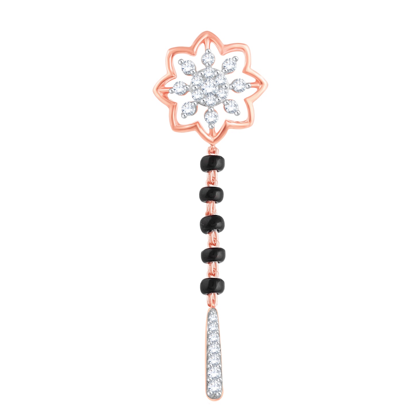 Diamond Mangalsutra Pendant for her in Rose Gold DTN22072