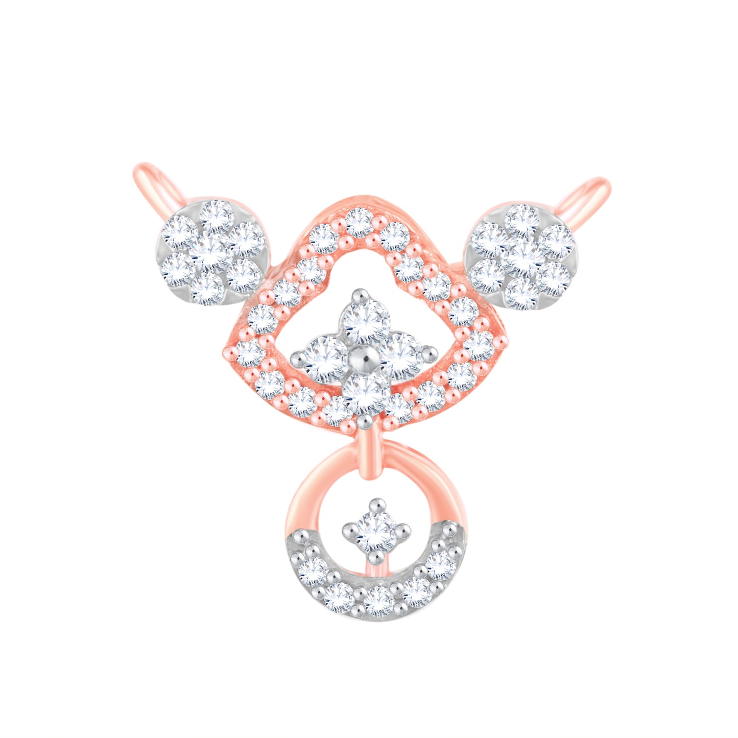 Diamond Mangalsutra Pendant for her in Rose Gold DTN22084