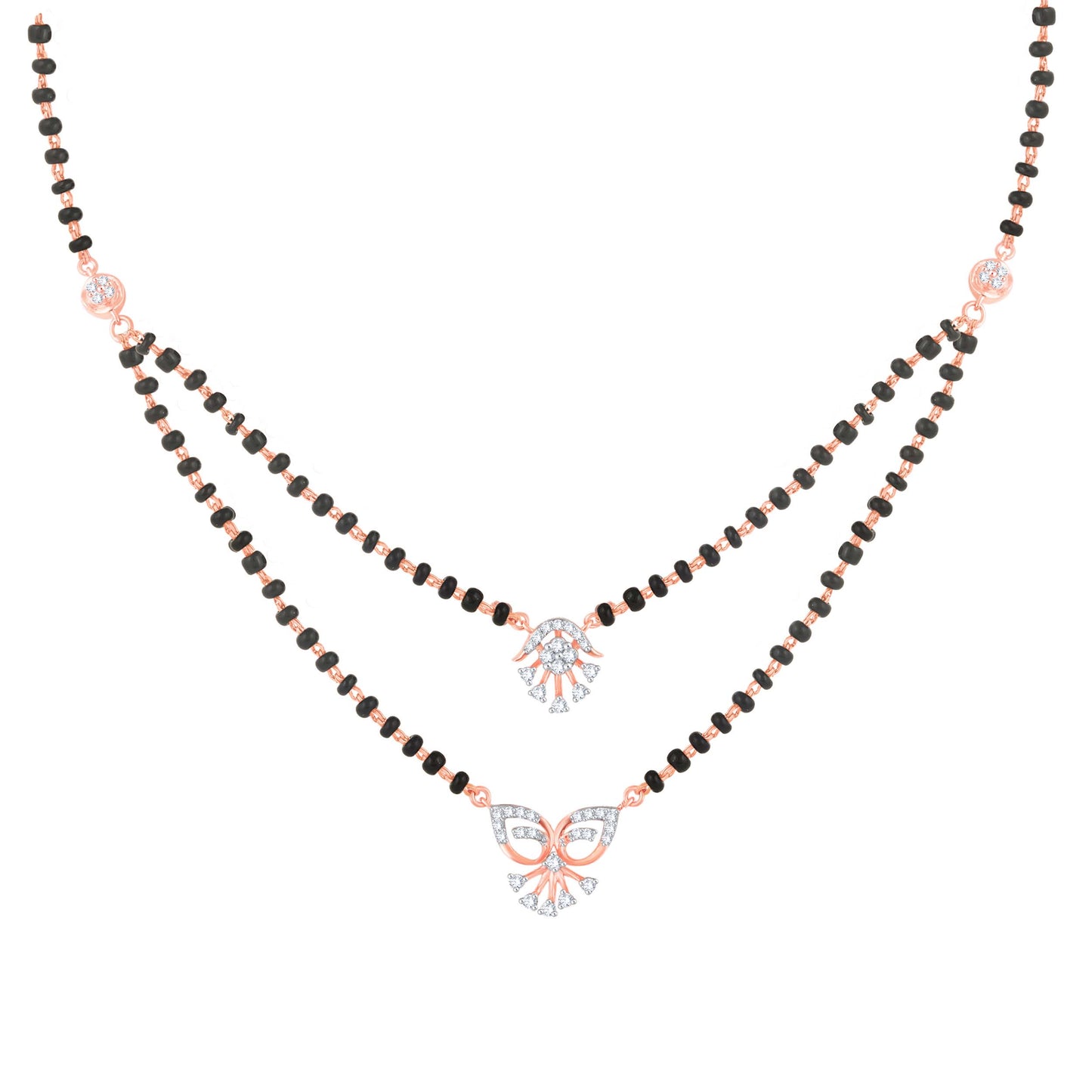 Diamond Mangalsutra Pendant for her in Rose Gold DTN22087