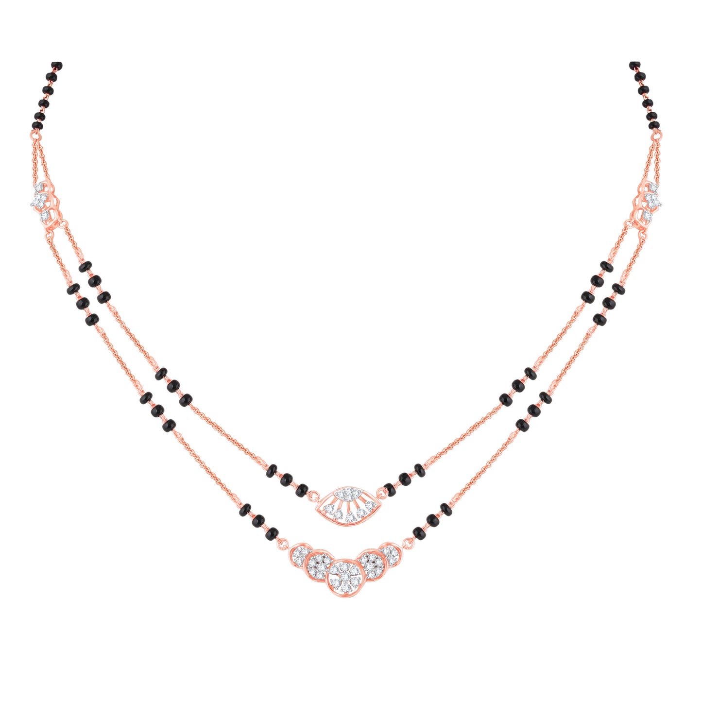 Diamond Mangalsutra Pendant for her in Rose Gold DTN22113