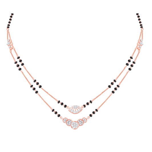 Diamond Mangalsutra Pendant for her in Rose Gold DTN22113