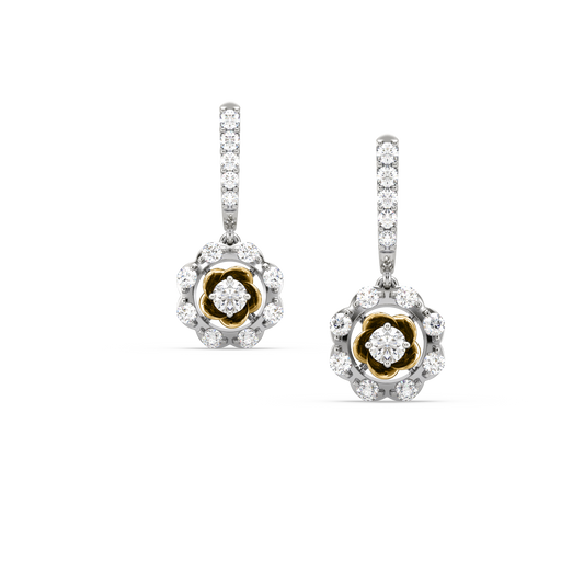 Estelle Flower Diamond Danglers