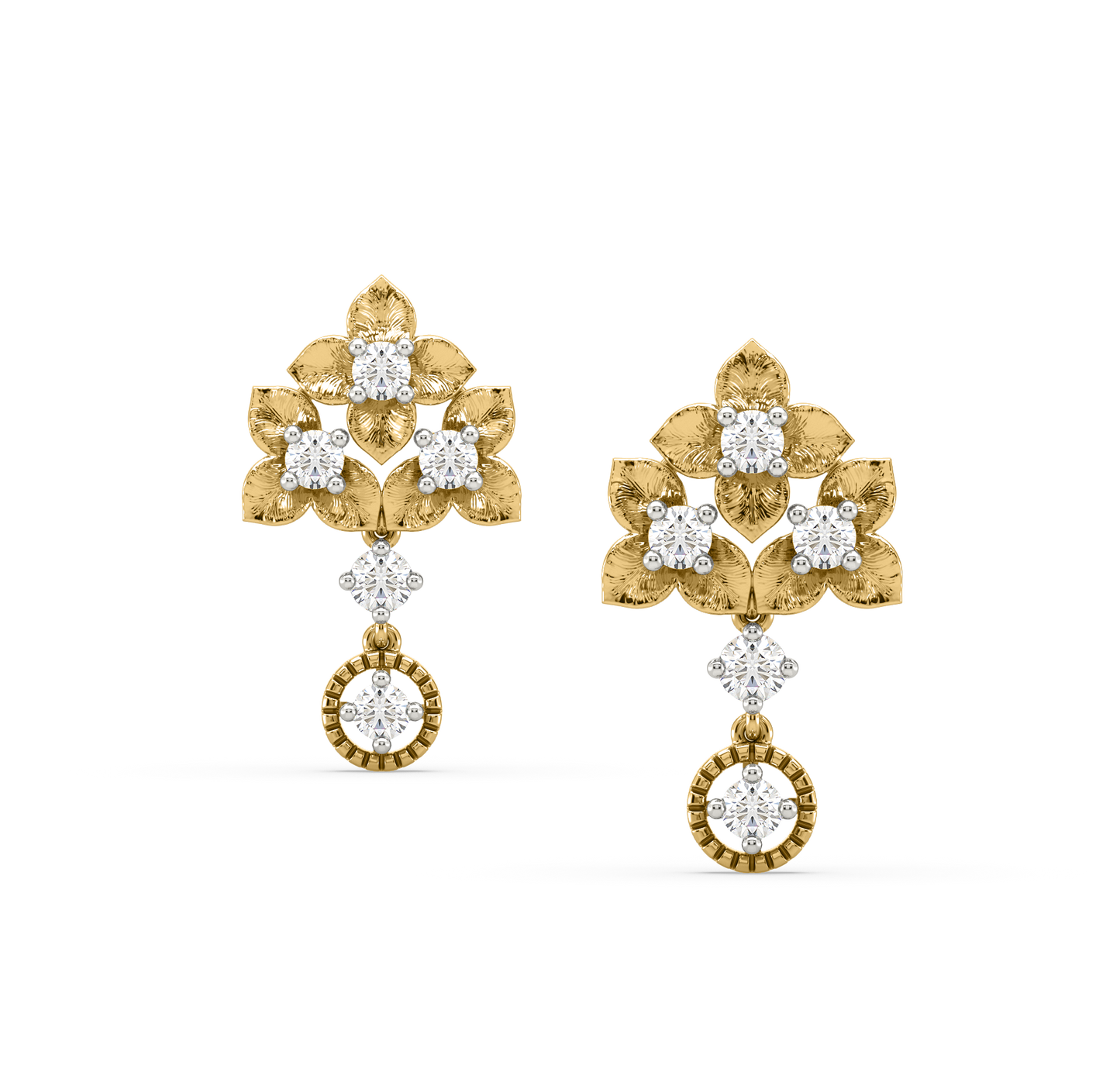 Emily Flower Diamond Danglers