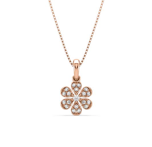 Fedra Flower Diamond Pendant