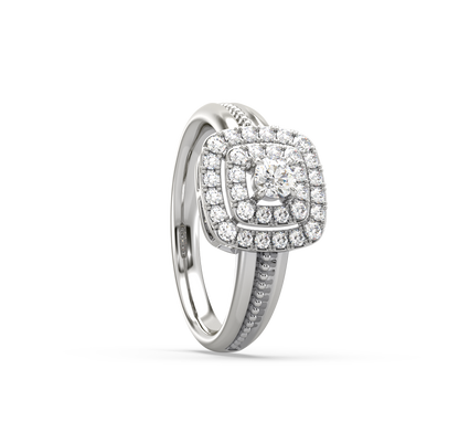 Emilia Double Cushion Halo Ring