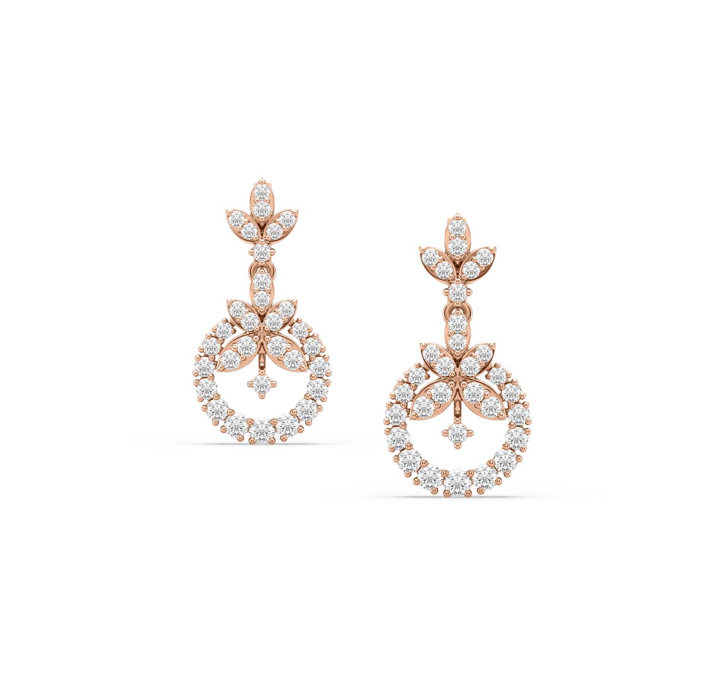 Nila Flower Diamond Danglers