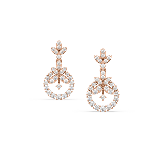 Nila Flower Diamond Danglers