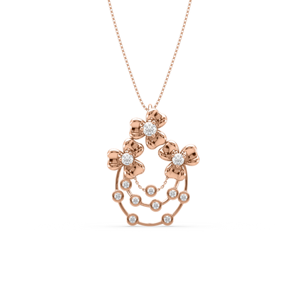 Elisha Floral Diamond Pendant