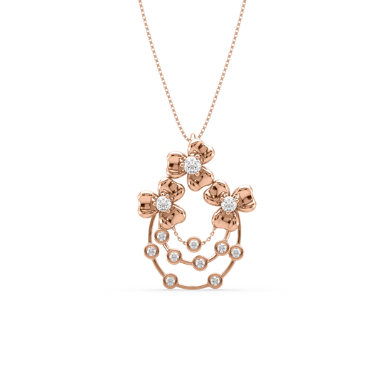 Elisha Floral Diamond Pendant