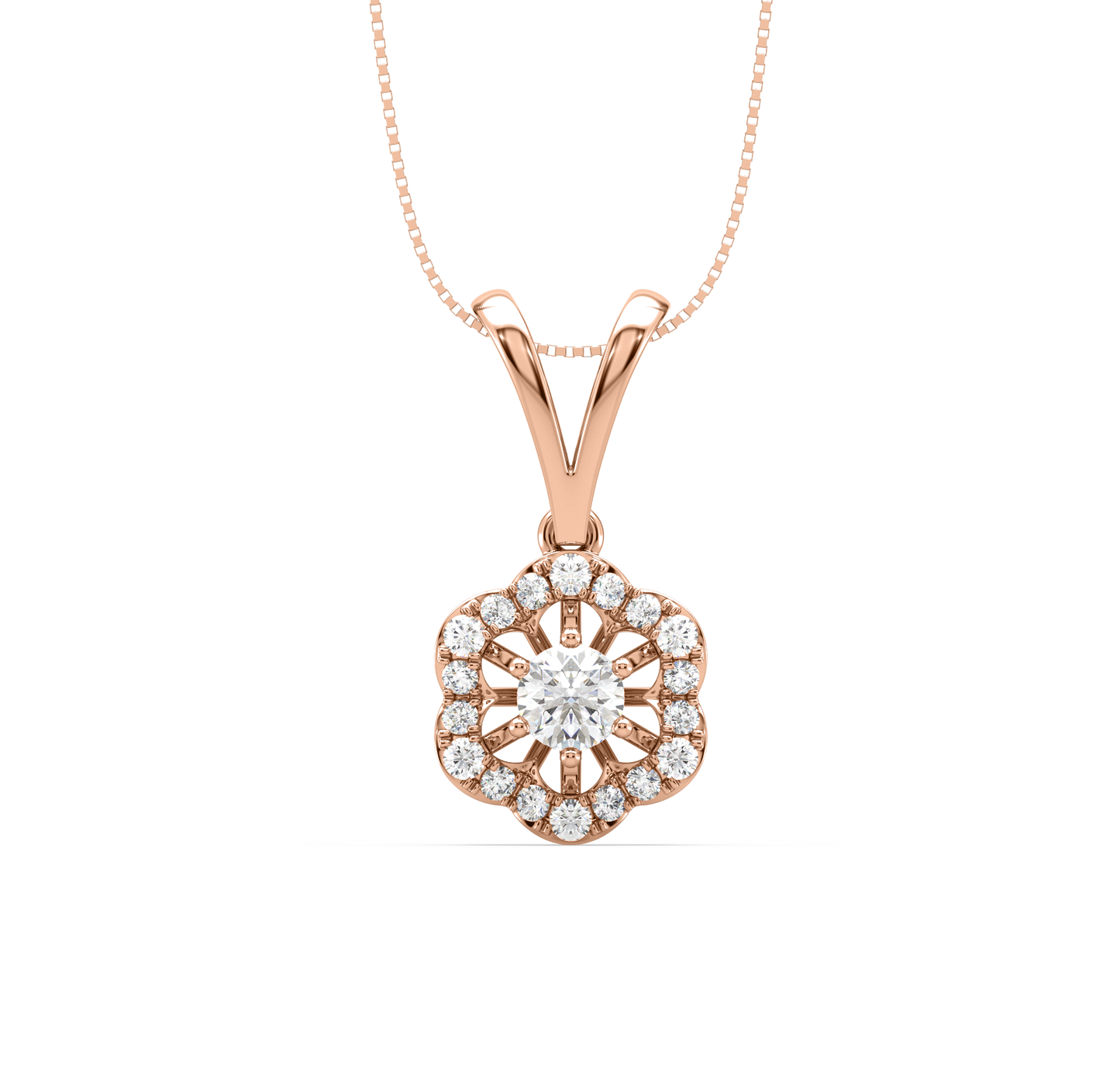 Jenny Floral Diamond Pendant