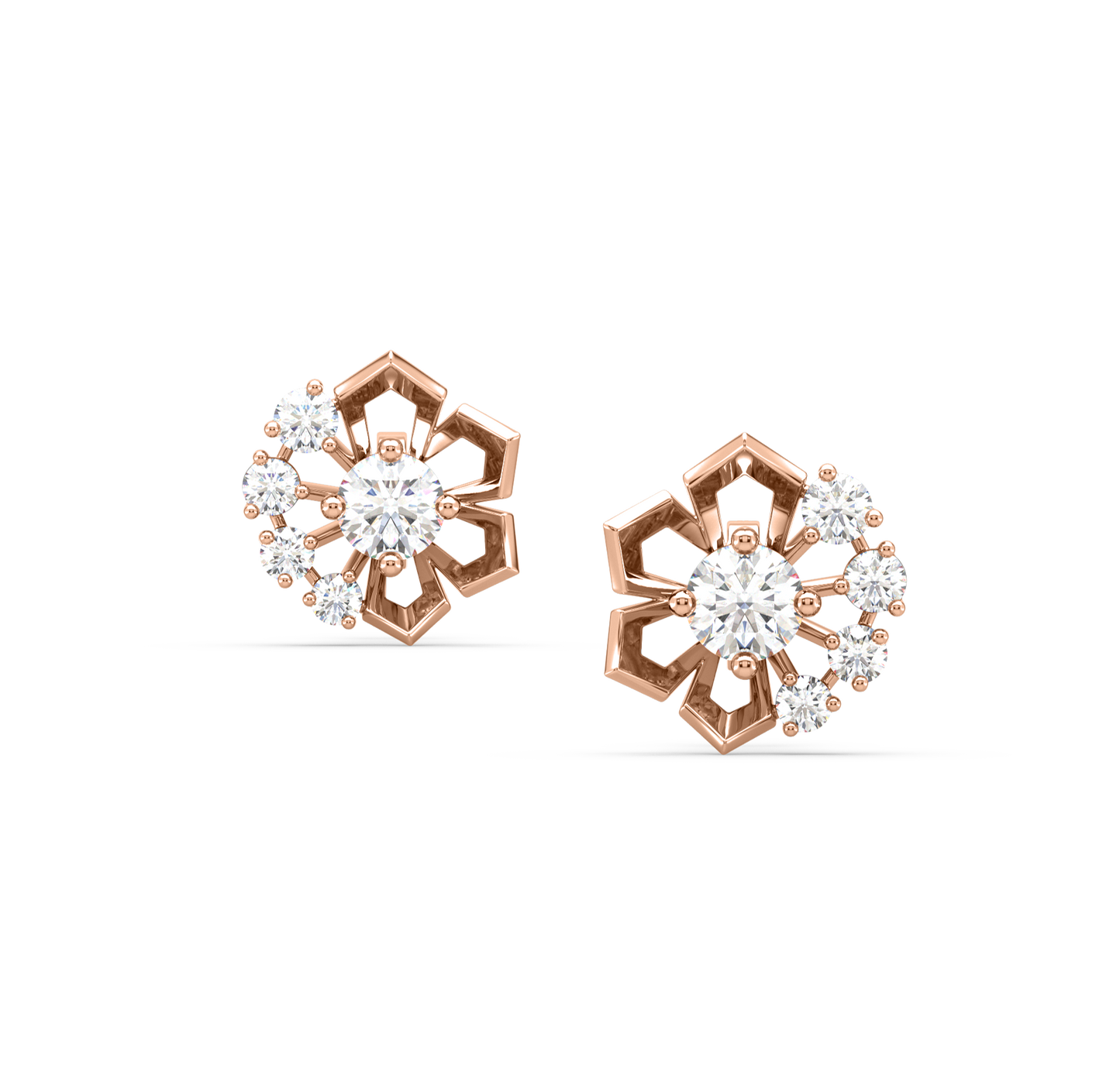 Enya Flower Diamond Studs