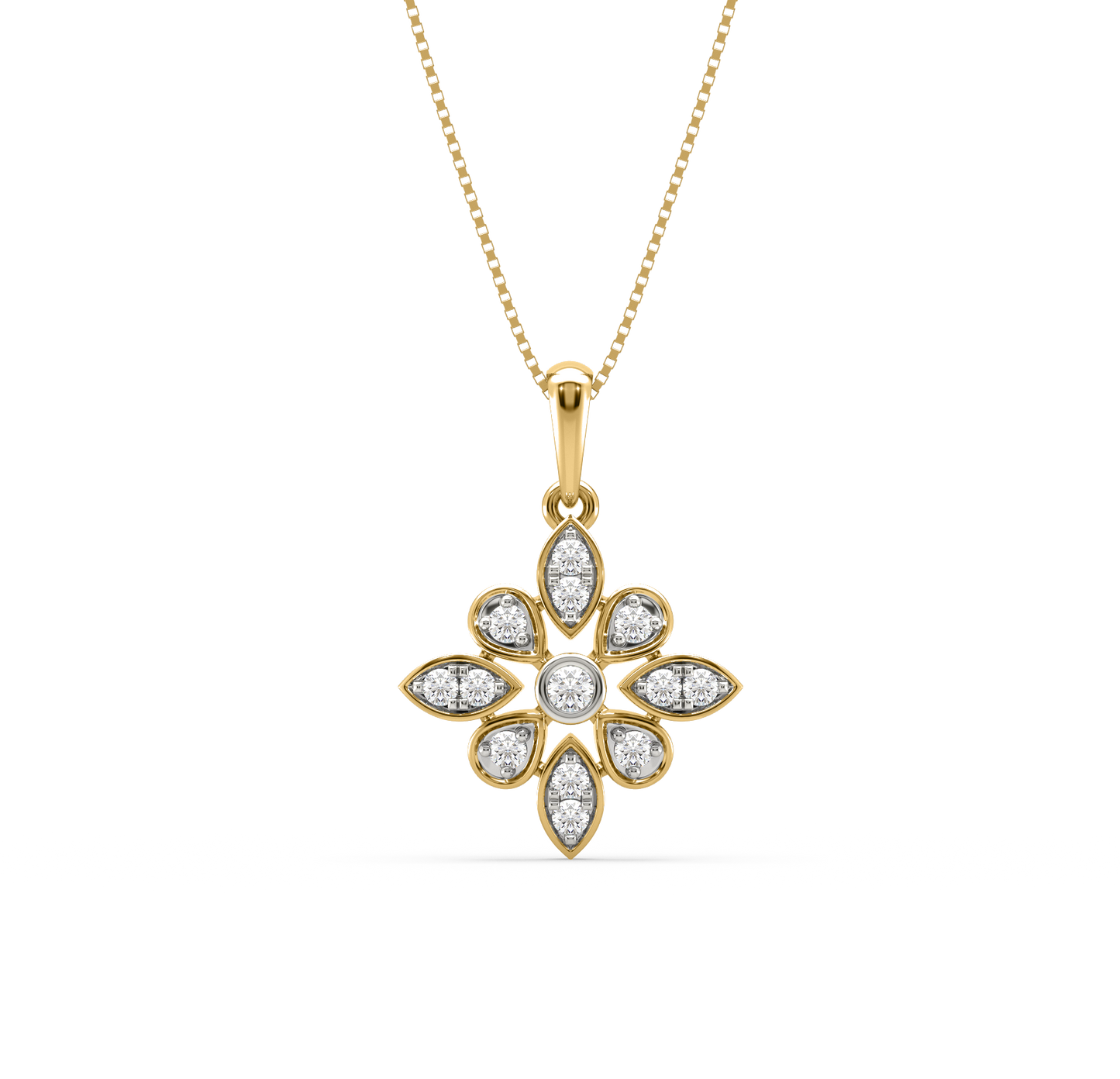 Adrina Flower Diamond Pendant