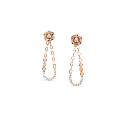 Eleonora Flower Diamond Danglers