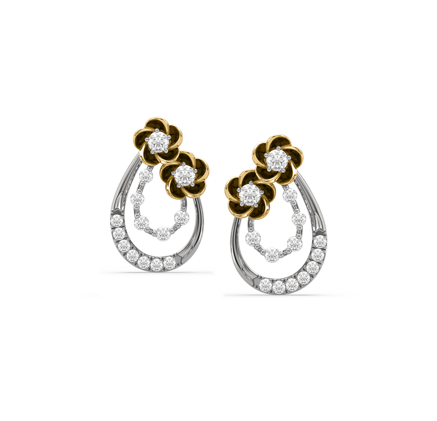 Belle Flower Diamond Studs