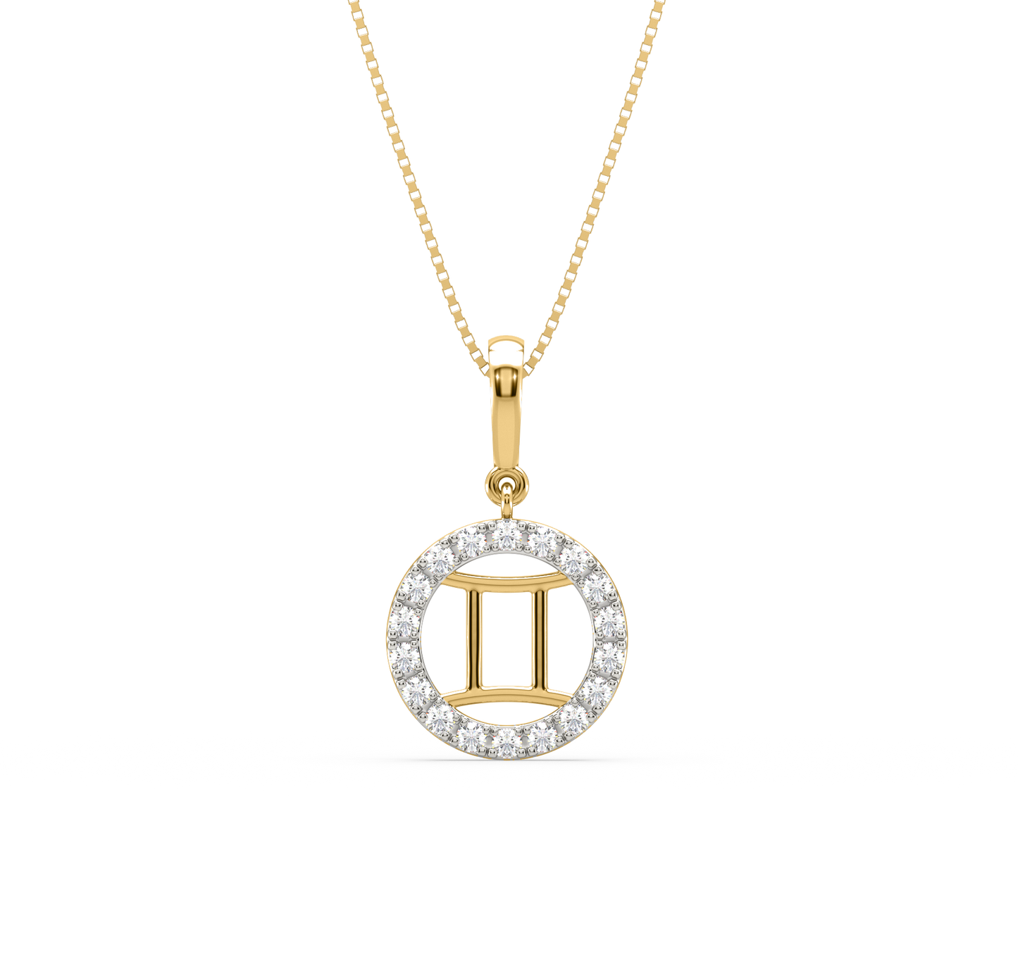 Goldie Gemini Zodiac Pendant