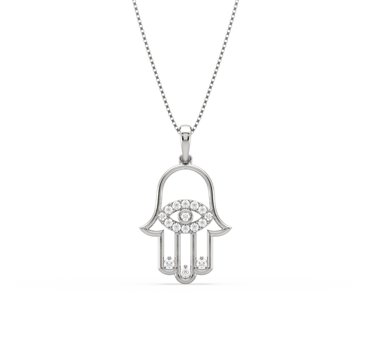 Alana Hamsa Diamond Pendant